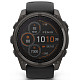 Спортивные часы GARMIN Fenix 8 51mm Sapphire Solar Carbon Gray DLC Titanium with Black Silicone Band