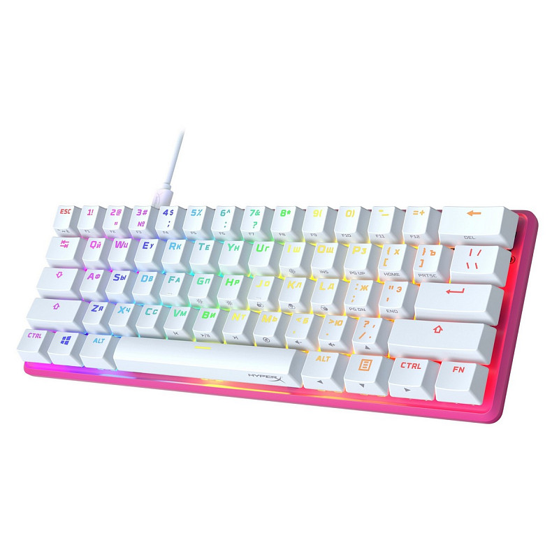 Клавіатура HyperX Alloy Origin 60 Red USB RGB ENG/RU, Pink