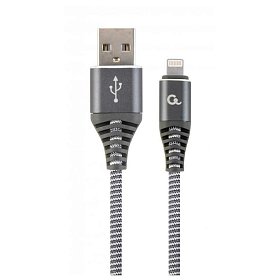 Кабель Cablexpert (CC-USB2B-AMLM-2M-WB2) USB 2.0 A - Lightning, премиум, 2м, серый