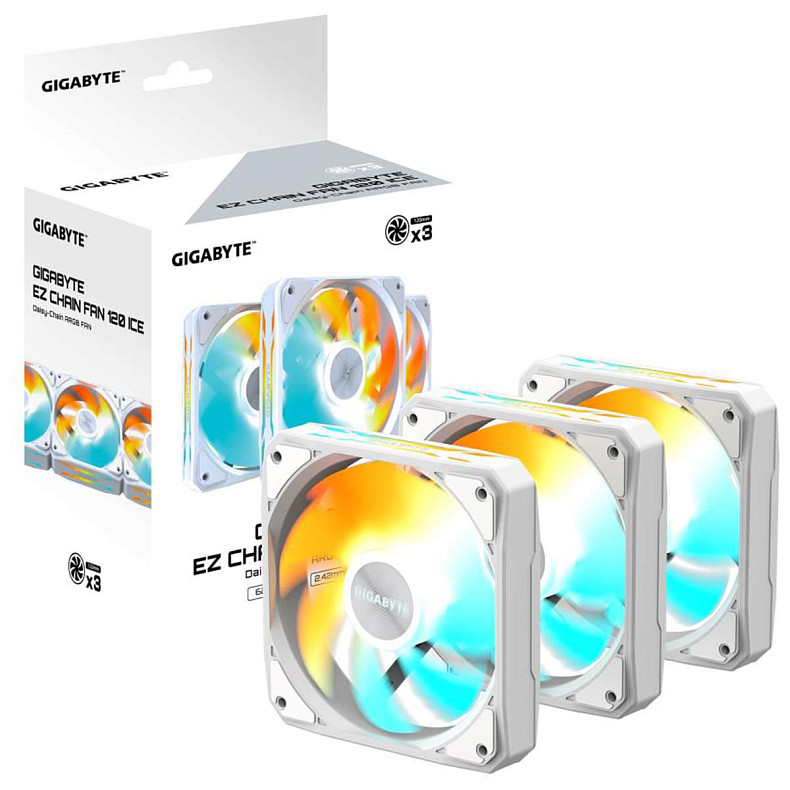 Вентилятор для корпуса Gigabyte ARGB GP-GBT EZFAN1203 ICE