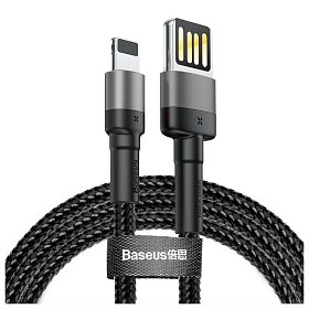 Кабель Baseus Cafule Cable?special edition?USB For iP 1.5A 2M Grey+Black