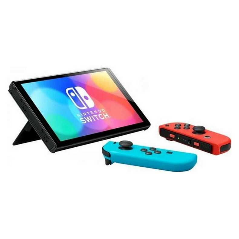 Портативна ігрова приставка Nintendo Switch OLED with Neon Blue and Neon Red Joy-Con (045496453442)