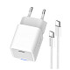 Сетевое зарядное устройство ColorWay GaN Mini 25W PD Port PPS USB-C White (CW-CHS052PDC-WT) + кабель