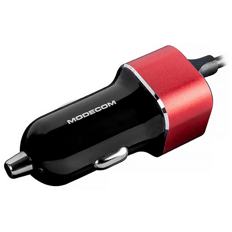 Автозарядка 1 USB 2.4A + кабель Type-C, Modecom CU2K-09-TC чорна