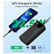 УМБ Choetech 30000mAh, 22,5W PD QC3.0, USB-C In/out, 2xUSB-A Li-pol чорна