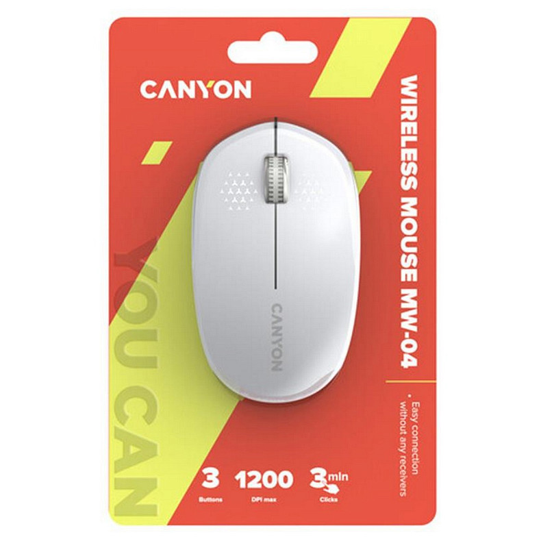 Мышь беспроводная Canyon MW-04 Bluetooth White (CNS-CMSW04W)