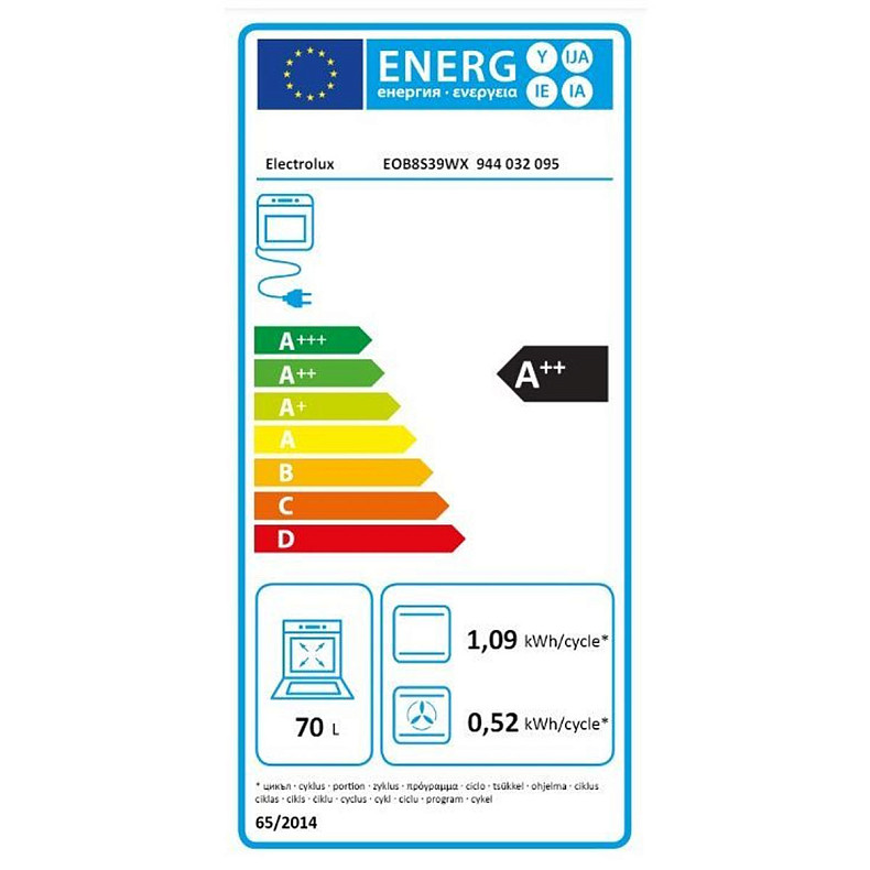 Духовой шкаф электрический Electrolux EOB8S39WX