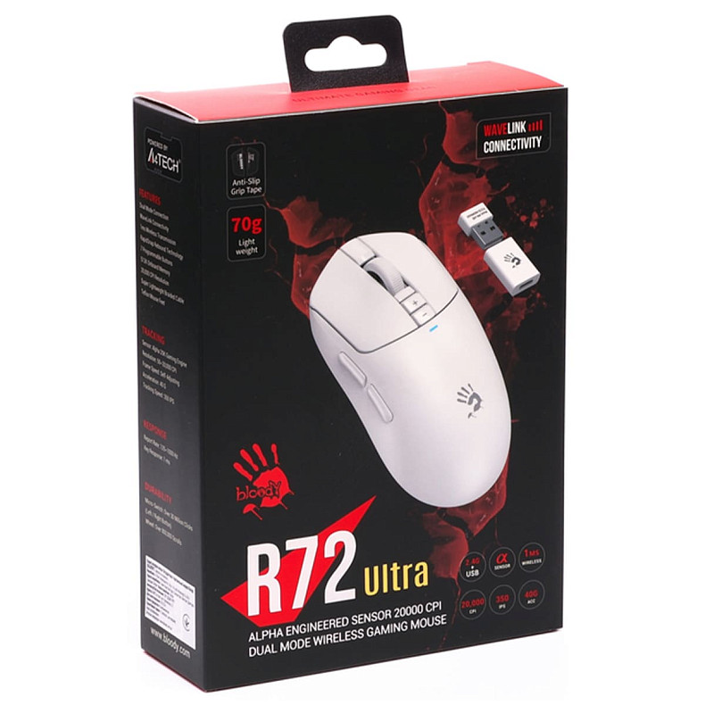 Миша Bloody R72 Ultra (White)