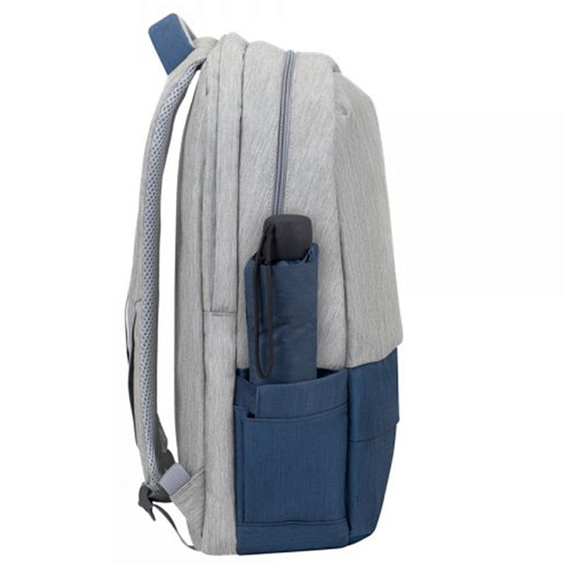 Рюкзак для ноутбука Rivacase 7567 (Grey/ Dark Blue) 17.3" Prater