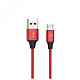 Кабель SkyDolphin S55V Neylon USB - microUSB 1м, Red (USB-000439)