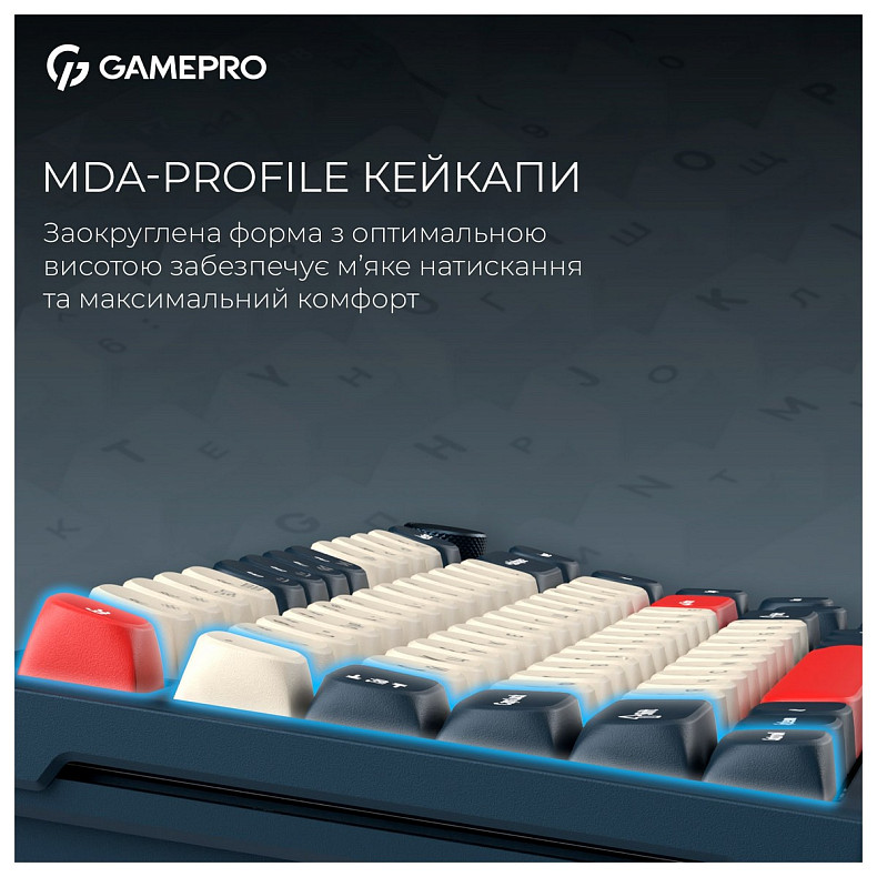 Клавиатура GamePro Asgard Yord Keychron Super Red Switch Blue (MK266BL)
