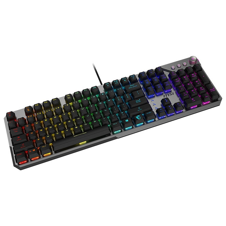 Клавіатура MSI STRIKE 600 SILENT UA 104key, Kailh Midnight Pro Silent Tactile, USB-A, EN/U