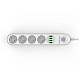 Фильтр питания ProLogix Premium (PR-SE4432W) 4 розетки, 4 USB, 2 м, белый