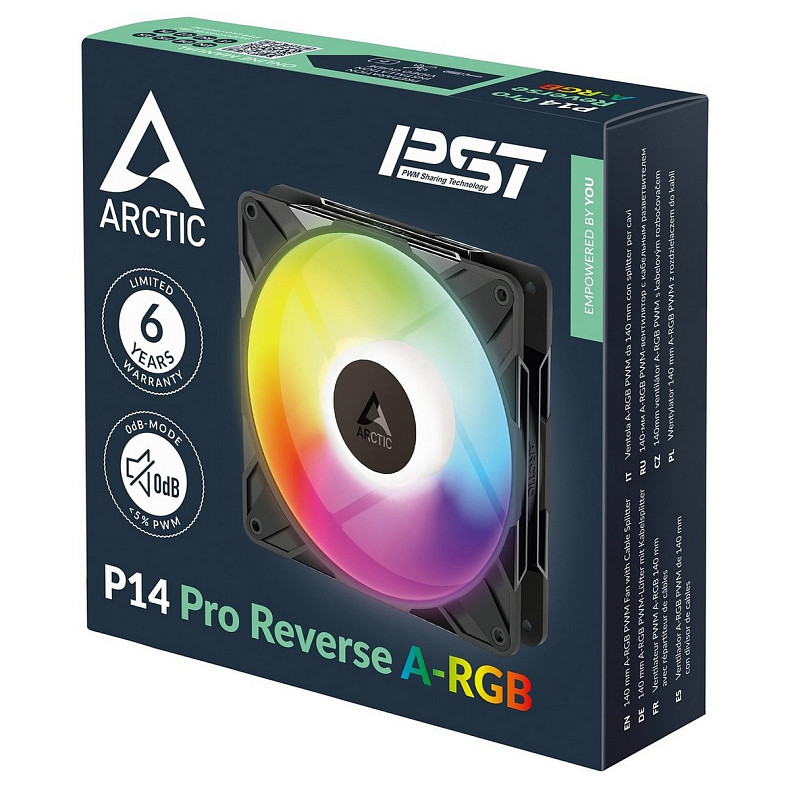 Вентилятор Arctic P14 Pro Reverse A-RGB Black - 3 Pack (ACFAN00327A)