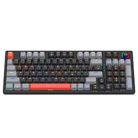 Клавиатура игровая механическая XTRIKE ME GK-987 UA 96кл.+регулятор, RGB, USB, черно-серая