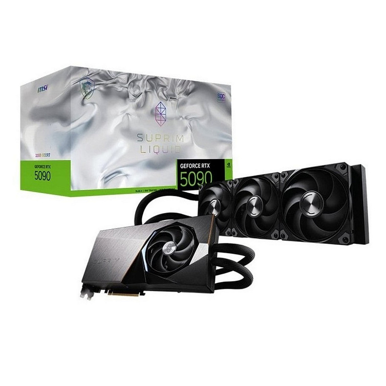 Видеокарта MSI Suprim Liquid SOC GF RTX 5090 32GB GDDR7 (GeForce RTX 5090 32G SUPRIM LIQUID SOC)