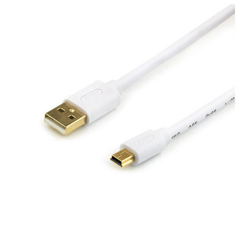 Кабель Atcom (16120) USB 2.0 AM/miniUSB, 1.8м, білий