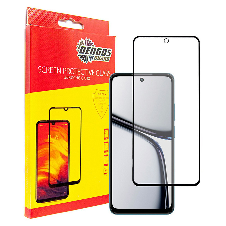 Защитное стекло Dengos для Realme C65 Black Full Glue (TGFG-362)