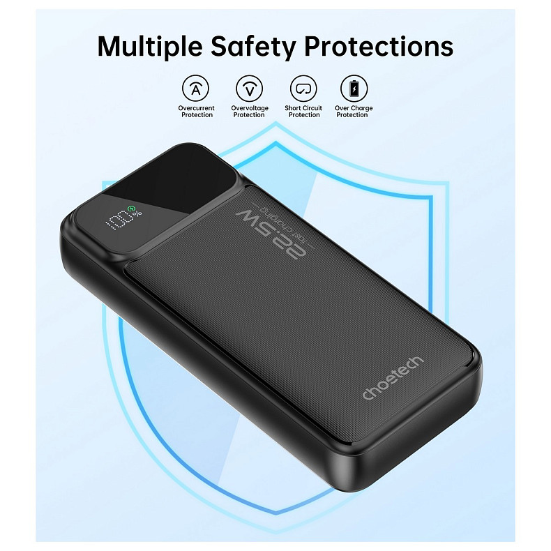 Универсальная мобильная батарея Choetech B729 20000mAh Black (B729-BK)
