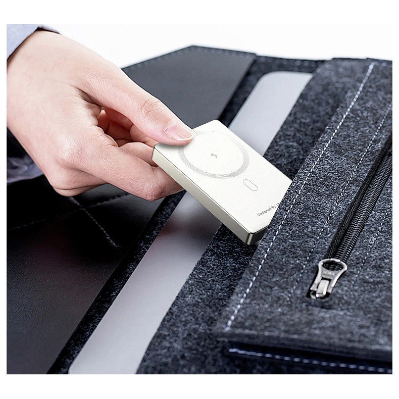 УМБ Choetech Magnetic Wireless 10000mAh 20W PD Qi-15W  USB-C In/Out Ultra-thin Beige