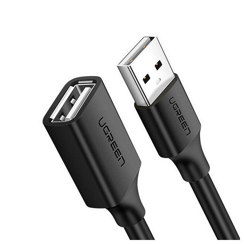 Кабель USB AM-AF (продолжитель), 5 м, Nickel Plating Extension Cable Черный, US103 UGREEN