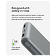 Аккумулятор портативный литий-ионный Power Bank Belkin 20000мА·ч, 15Вт, 2хUSB-A/USB-C, серый