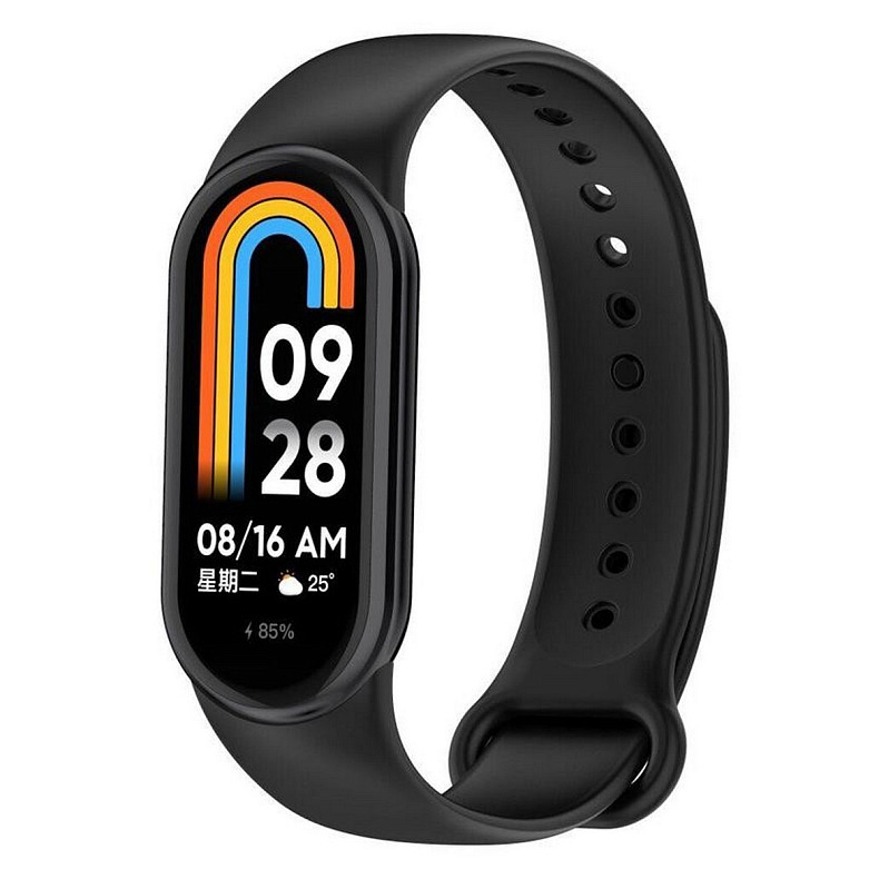 Силіконовий ремінець BeCover для Xiaomi Mi Smart Band 8 Black (709376)