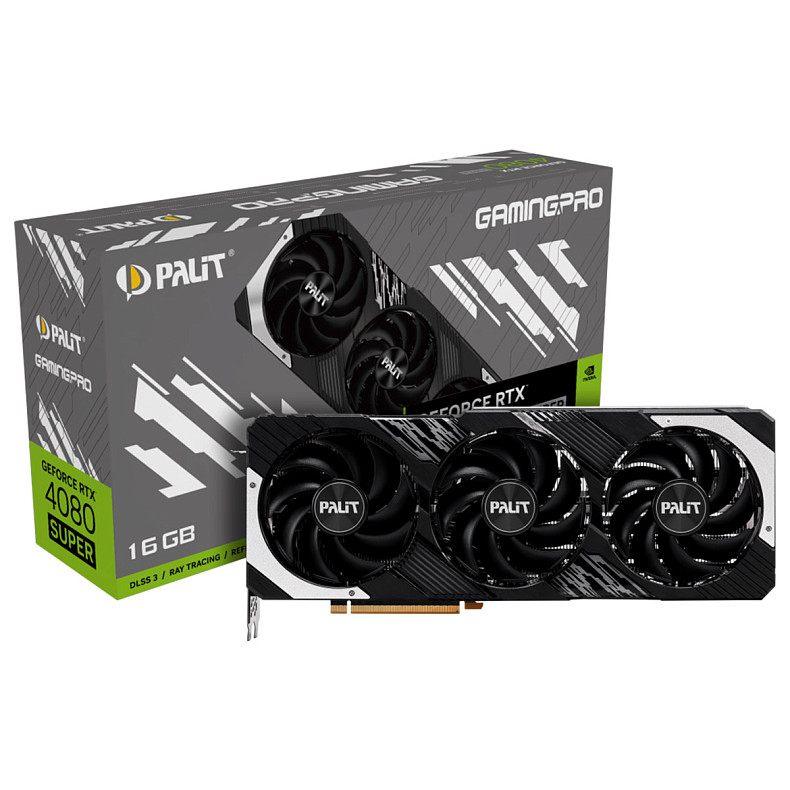 Відеокарта GF RTX 4080 Super 16GB GDDR6X GamingPro Palit (NED408S019T2-1032A)