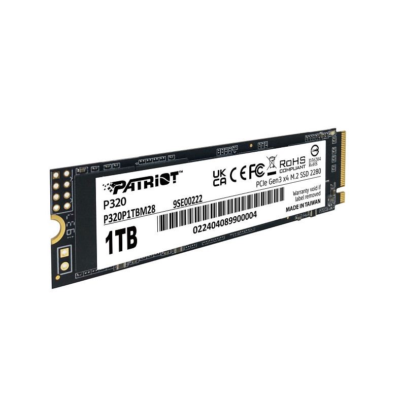 SSD диск Patriot P320 M.2 2280 PCIe 3.0 x4 NVMe TLC 1TB (P320P1TBM28)