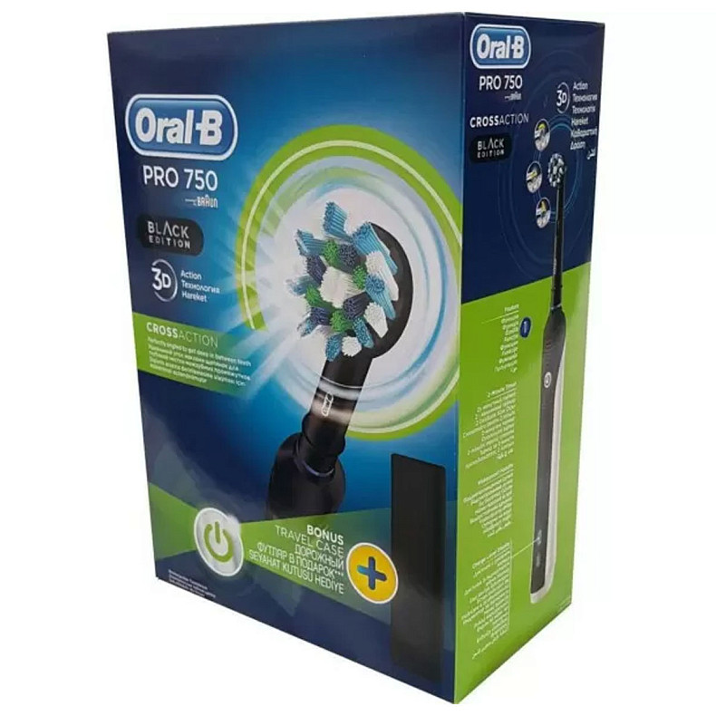 Зубная щетка Braun Oral-B PRO 750 D16 CrossAction Black (D16.513.1UX Black)