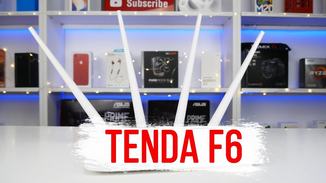 Wi-Fi Роутер TENDA F6 N300, 3xFE LAN, 1xFE WAN, 4x5dBi