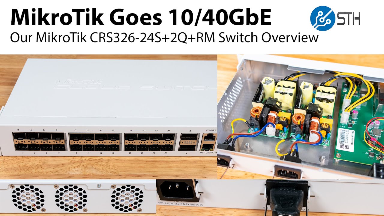 Комутатор MikroTik CRS326-24S+2Q+RM (24xSFP+, 2xQSFP+, USB, 1хRJ45)
