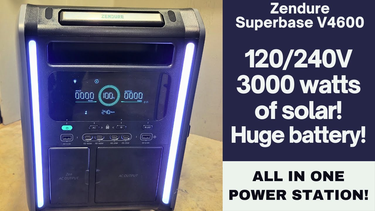 Зарядная станция Zendure SuperBase V4600 Black (4608 Вт/ч) 3800Вт UPS LiFePo4 GridFlow WIFI/BT