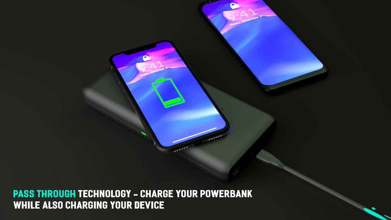 Универсальная мобильная батарея RAVPower 10400mAh Qi Fast Wireless Charging Power Bank (RP-PB080)