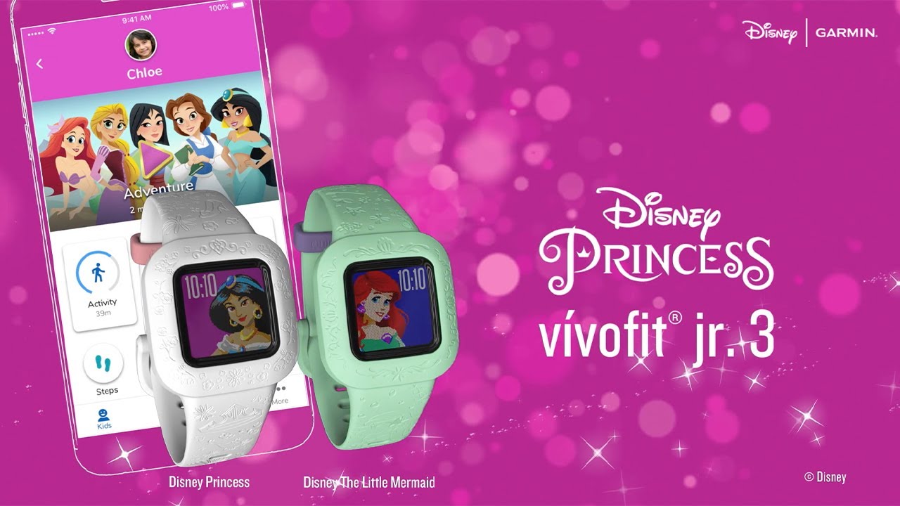 Фiтнес браслет Garmin Vivofit Jr 3 Disney Princess