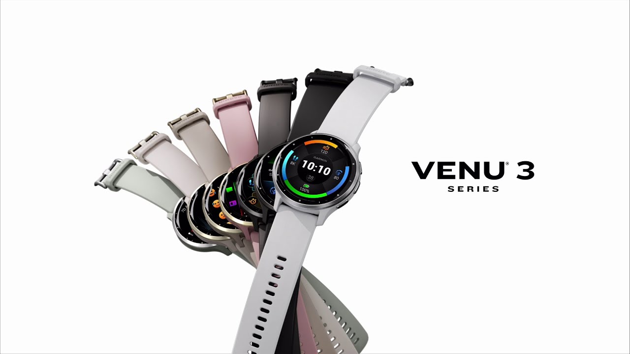 Спортивные часы GARMIN Venu 3 Slate Stainless Steel Bezel with Black Case and Silicone Band