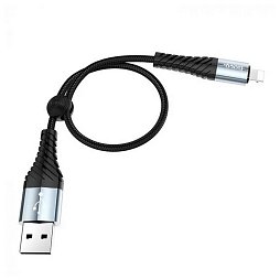 Кабель Hoco X38 USB - Lightning, 0.25м, Black (X38LB0.25)
