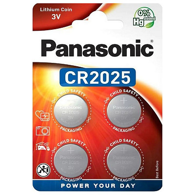 Батарейка Panasonic CR 2025 BL 4шт