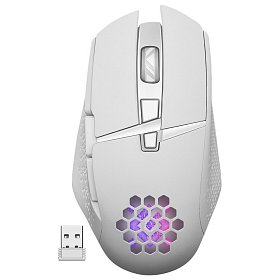 Мышка Defender Glory GM-514, игровая, беспроводная 3200dpi., 6кн., LED белая