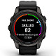 Спортивные часы GARMIN Fenix 7S Pro Sapphire Solar Carbon Gray Titanium with Black Silicone