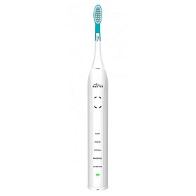 Зубная щетка электрическая Media-Tech SONIC WAVECLEAN PRO для взрослых/5режимов/таймер/2доп.насадки/белая
