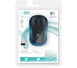 Мишка Logitech M185 (910-002239) Blue USB