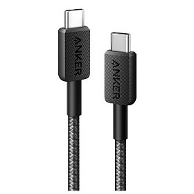 Кабель ANKER 322 USB-C to USB-C - 0.9m Nylon (Черный)