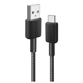 Кабель ANKER 322 USB-A to USB-C - 0.9m Nylon (Черный)