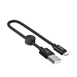 Кабель Hoco X35 USB - Lightning, 0.25м, Black (X35LB0.25)
