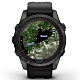 Спортивний годинник GARMIN Fenix 7S Pro Sapphire Solar Carbon Gray Titanium with Black Silicone