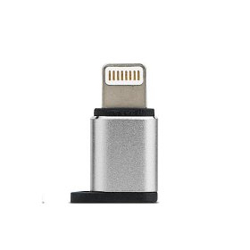 Адаптер Remax Visual micro USB - Lightning (F/M) Silver (RA-USB2-SILVER)