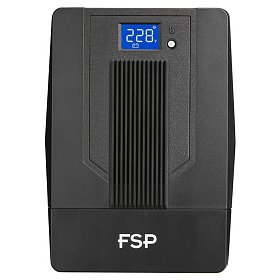 ИБП FSP IFP1000, 1000ВА/600Вт, Schuko*2+IEC C13*2+USB+USB Cable, LCD, AVR, Black