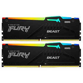 ОЗП Kingston DDR5 64GB KIT (32GBx2) 5600 FURY Beast RGB