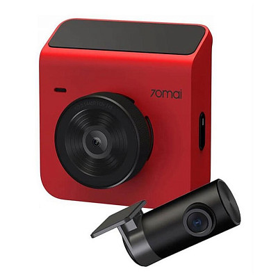 Відеореєстратор Dash Cam A400+Rear Cam RC09 Set (A400-1) Red